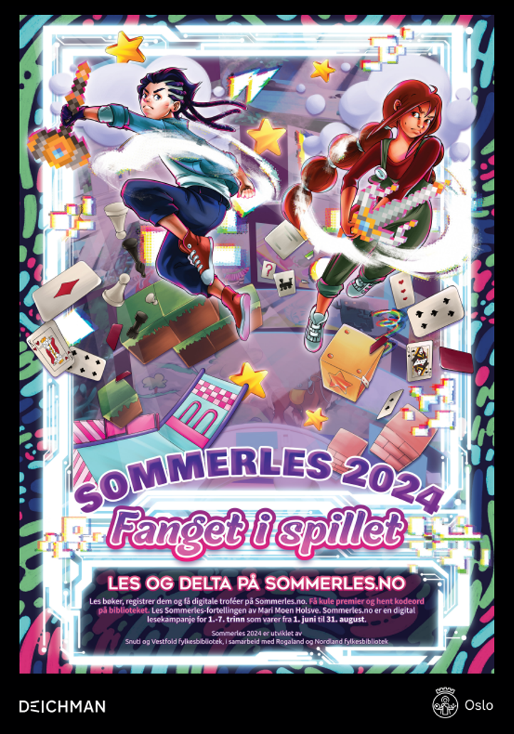 En plakat med en tegneseriefigur